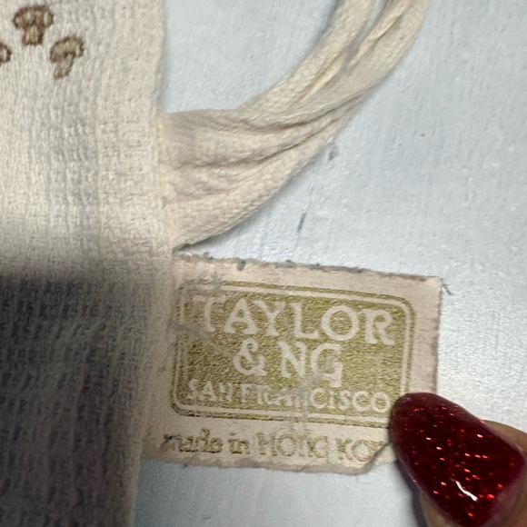 Vintage Taylor & Ng Mushroom Storage Bag / Cottagecore Kitchen Cotton - Picture 3 of 5